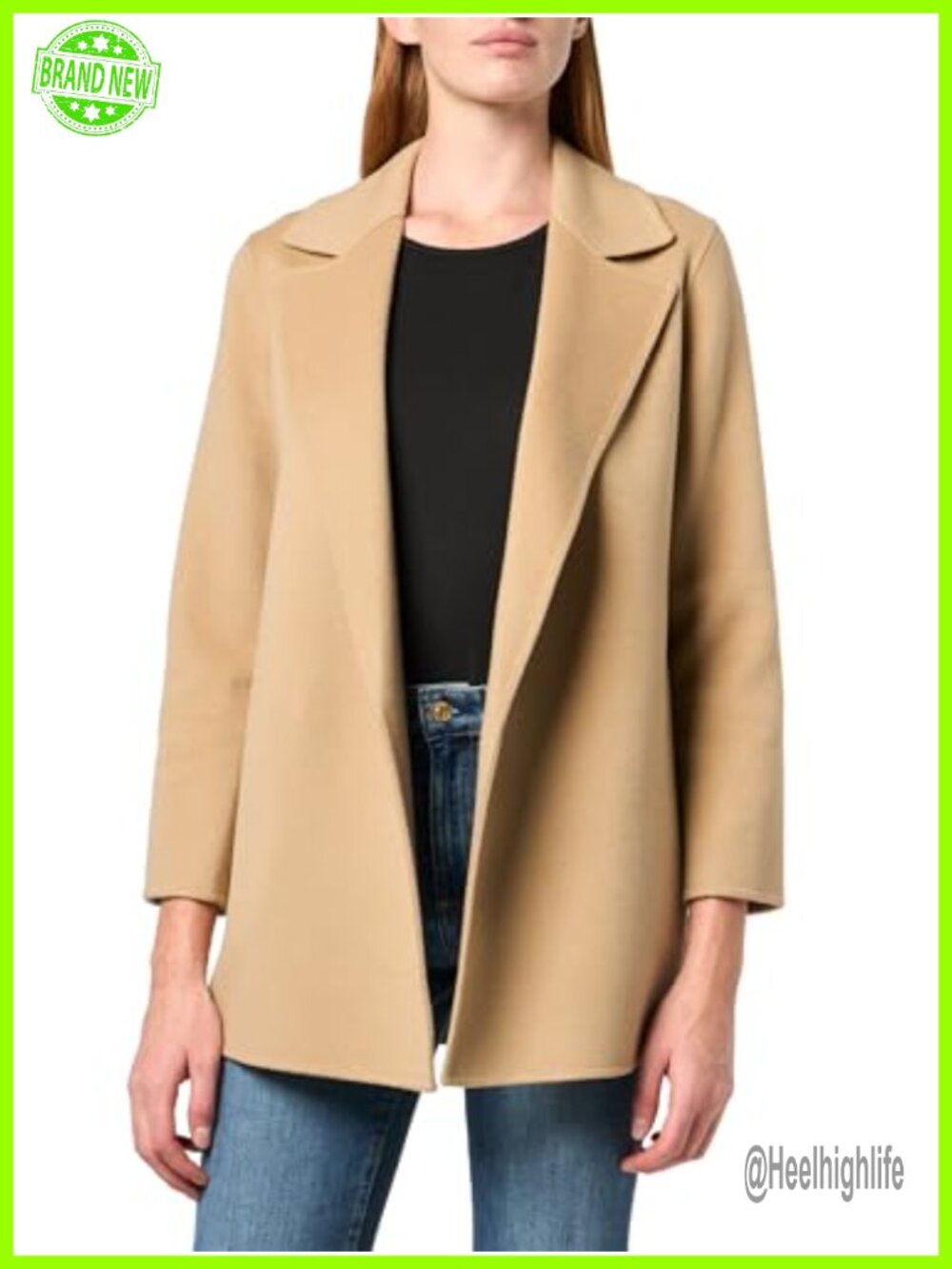 Theory Clairene Jacket Notch Collar Bracelet Sleeve Overcoat